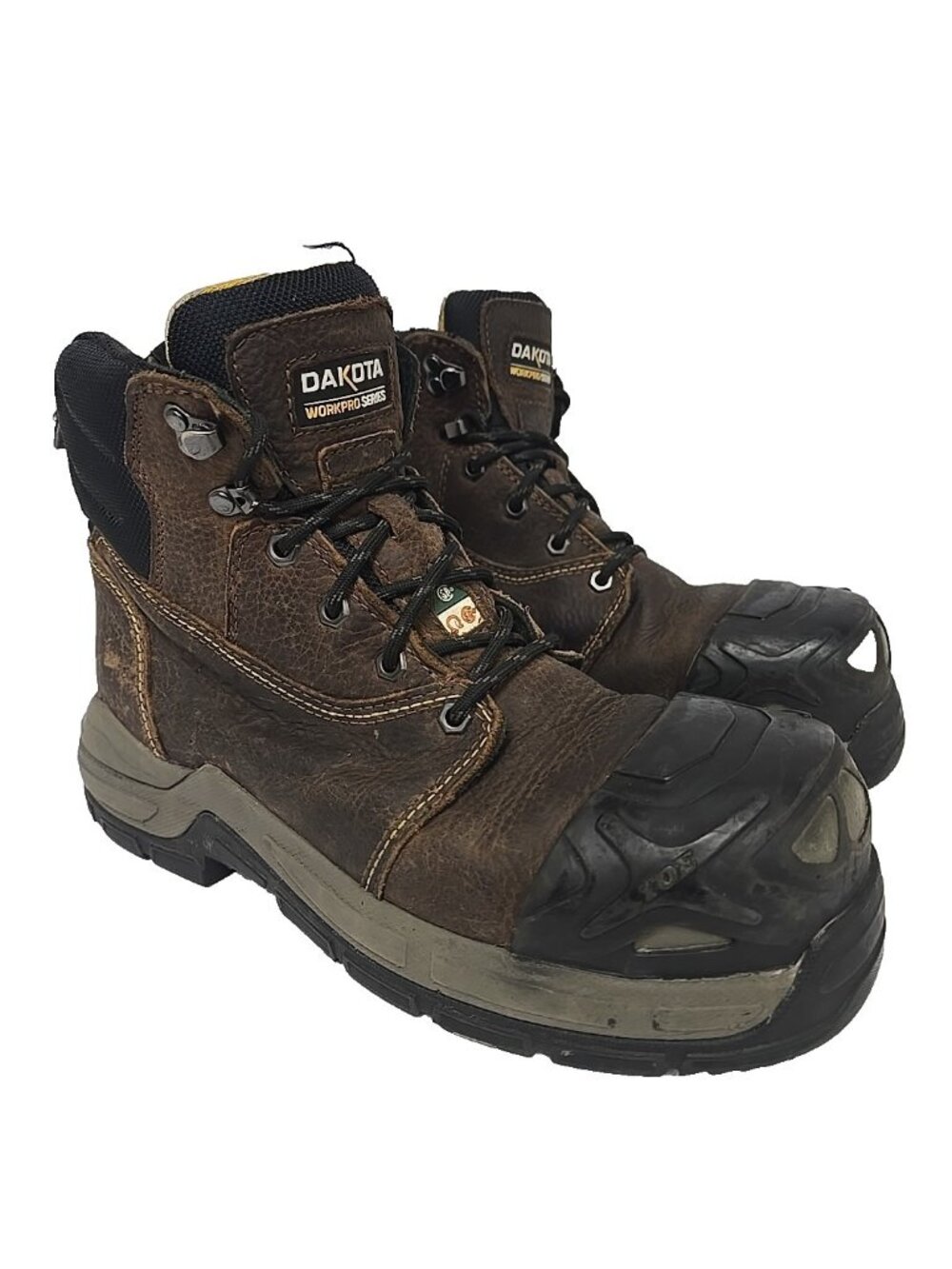 DAKOTA Men's 6'' X-Toe Quad Comfort Steel Toe CP 6612 Work Boots Brown 9.5M